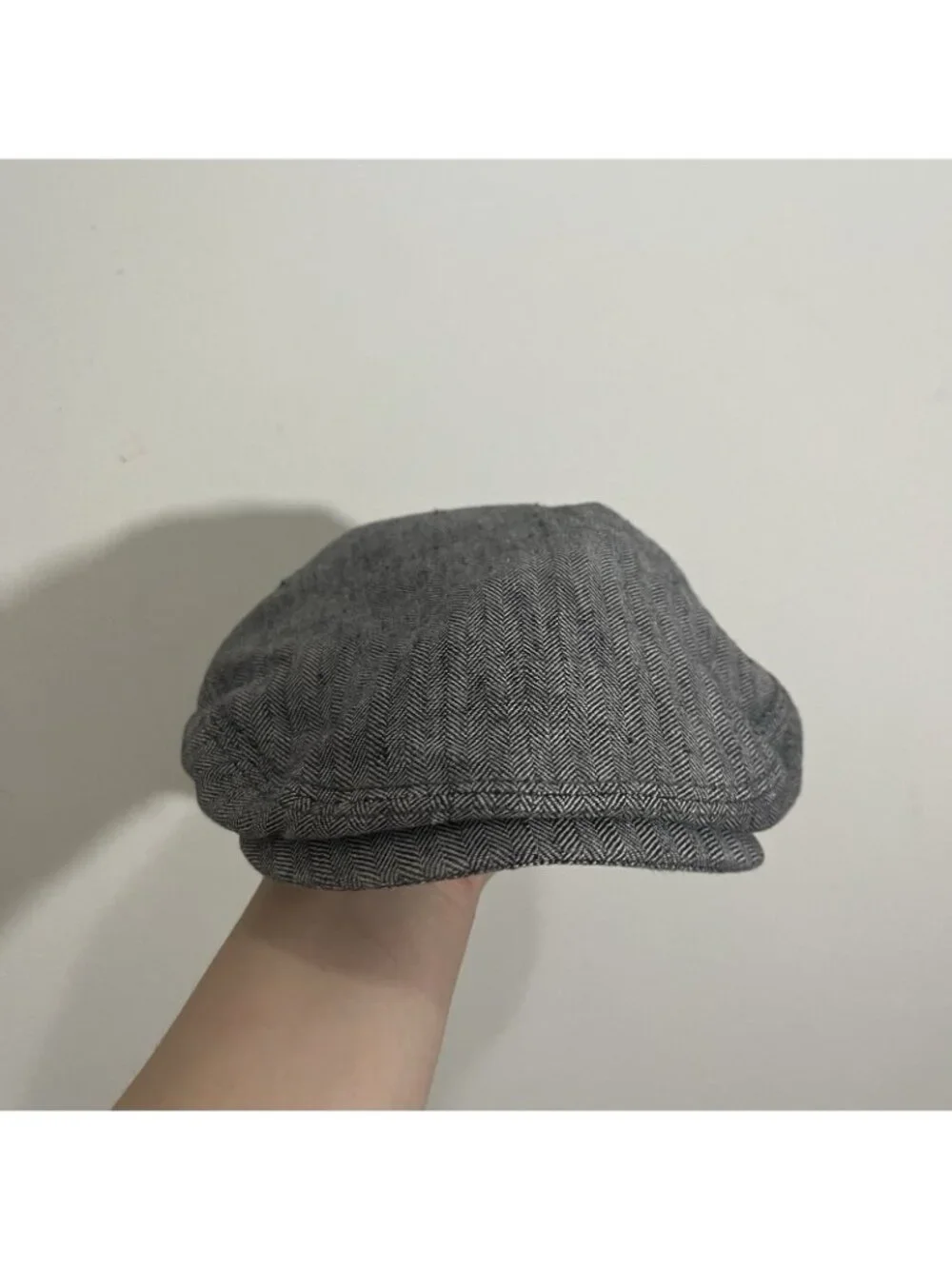 Stetson Driving Newsboy Cabby Gray Hat Cap 100% Pure Linen M (57cm) Old Money